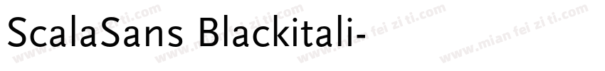 ScalaSans Blackitali字体转换